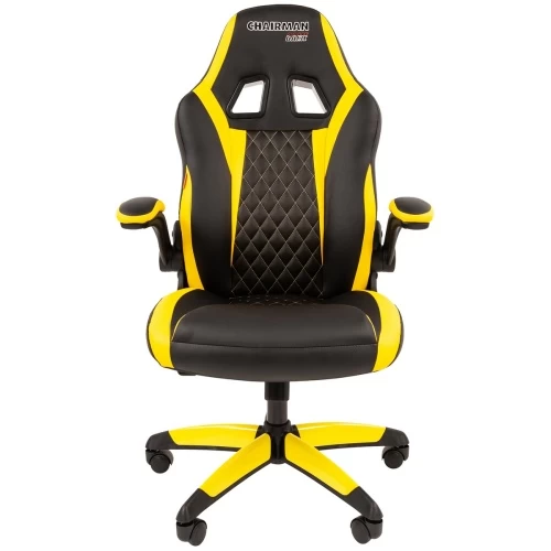 Кресло геймерское Chairman Game 15 (экокожа черно-желтая)