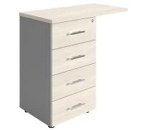 Тумба боковая NPW-408 L4 белое дерево/серый