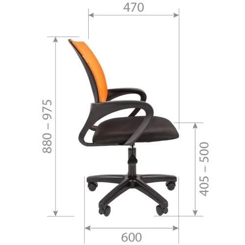 Кресло Chairman 696 LT (сетка черная/ткань)