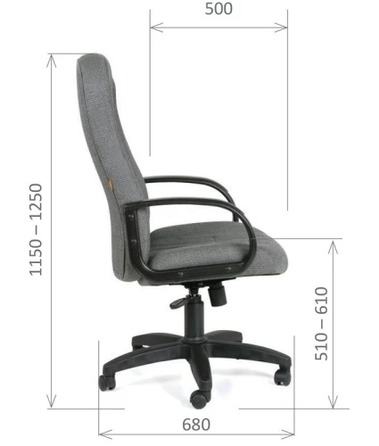Кресло Chairman 685 (ткань серая)